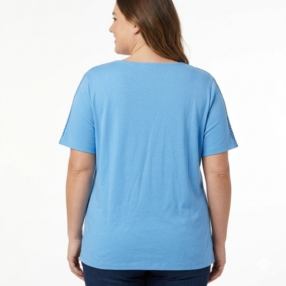 NWOT Rafaella Square Neck Top - Picture 2 of 6